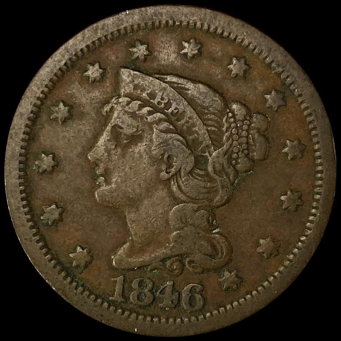 1846 Large Cent ABOUT UNCIRCULATED (1 of 2)