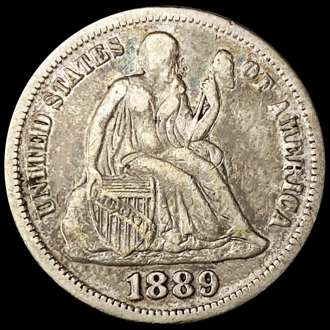1889 Seated Liberty Dime NEARLY UNCIRCULATED (1 of 2)