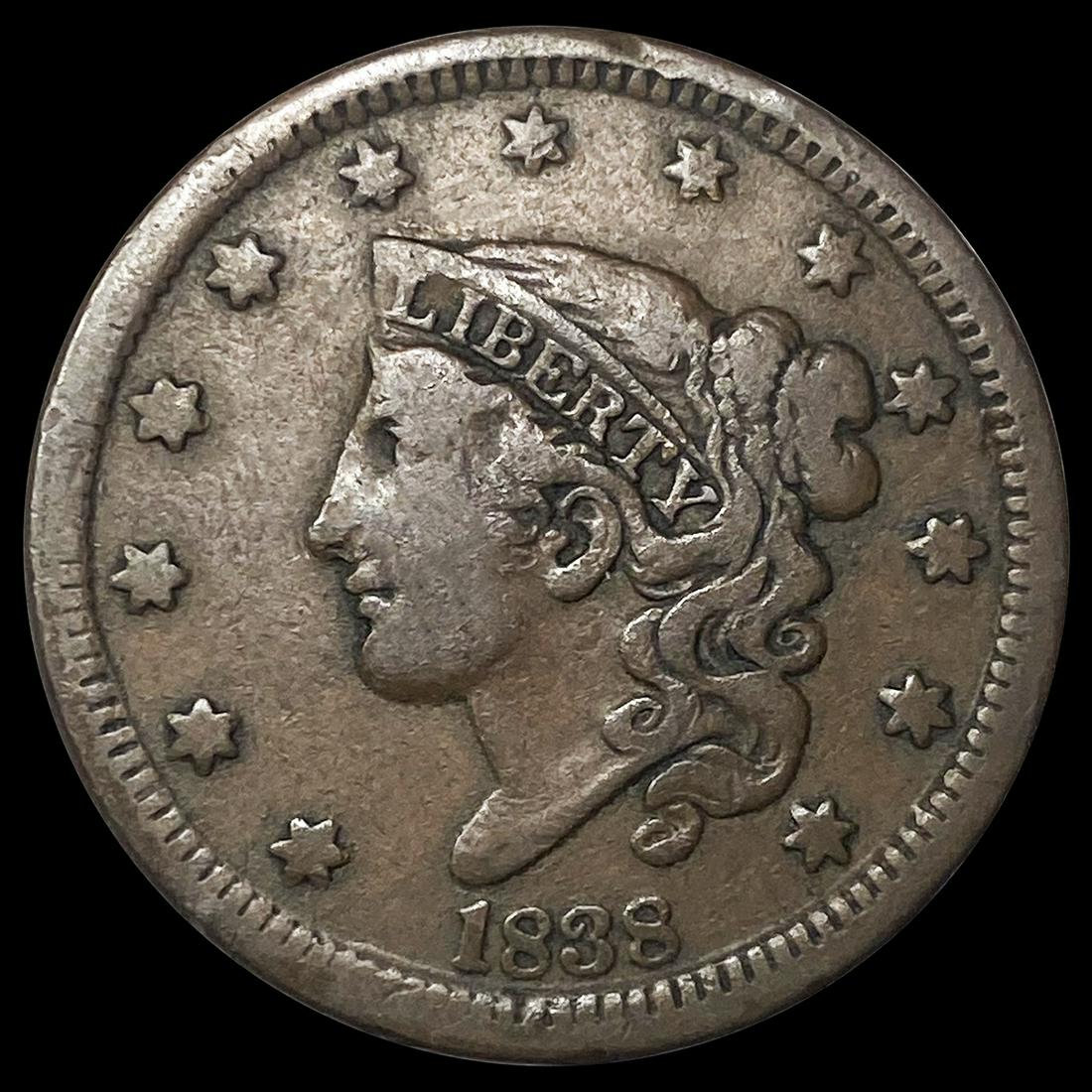 1838 Large Cent LIGHTLY CIRCULATED (1 of 2)