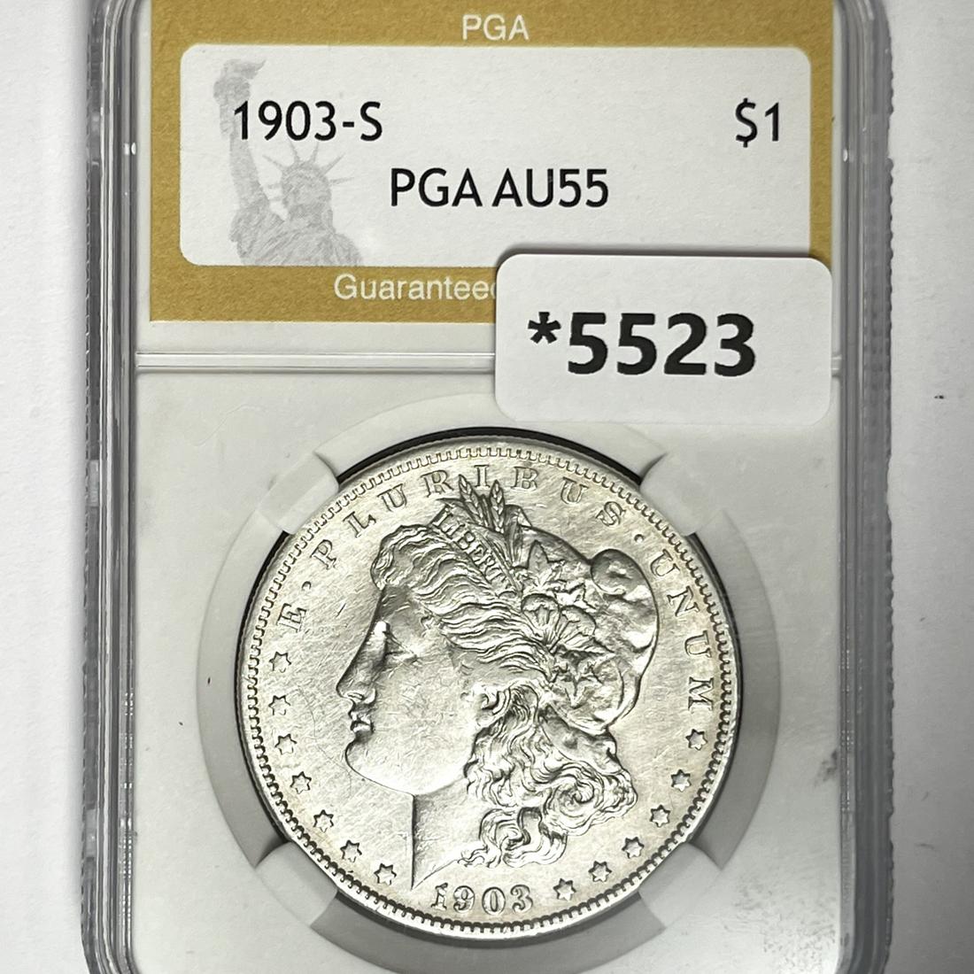 1903-S Morgan Silver Dollar PGA-AU55 (1 of 2)