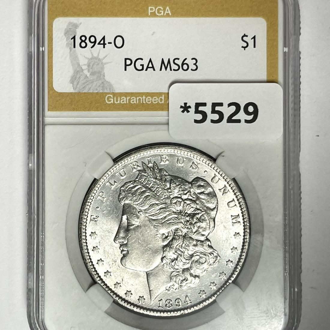 1894-O Morgan Silver Dollar PGA-MS63 (1 of 2)