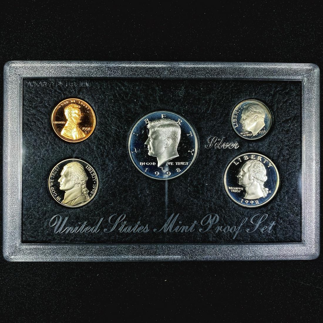 1998 US Mint Silver Proof Set / 5 Coins - w/ (1 of 3)