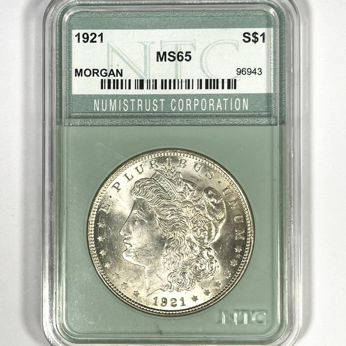 1921 Morgan Silver Dollar NTC - MS65 (1 of 2)