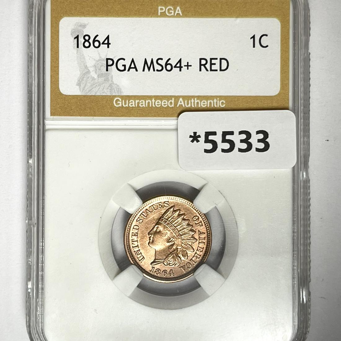 1864 Indian Head Cent PGA-MS64+ Red (1 of 2)