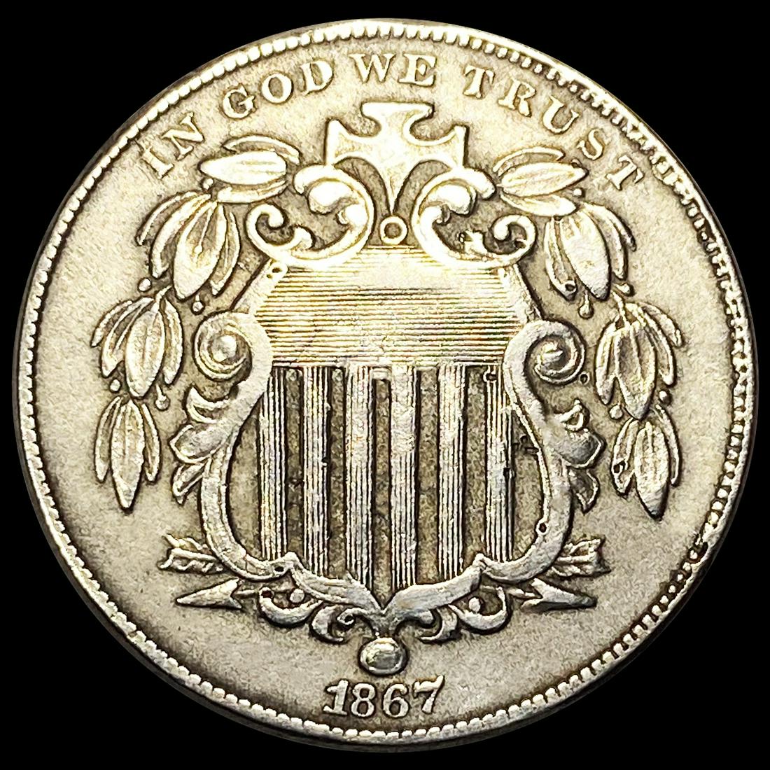 1867 Shield Nickel CLOSELY UNCIRCULATED (1 of 2)