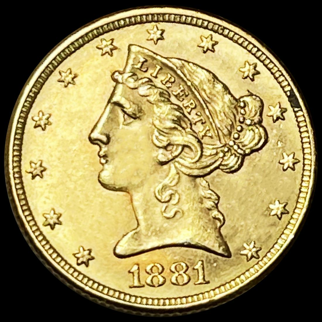 1881 $5 Gold Half Eagle UNCIRCULATED (1 of 2)