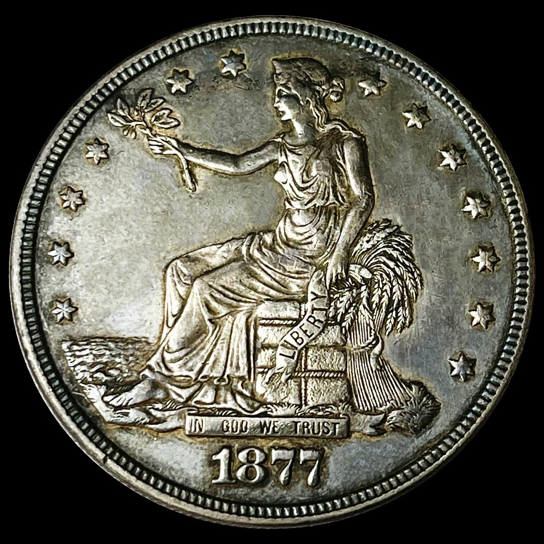 1877 Silver Trade Dollar CLOSELY UNCIRCULATED (1 of 2)