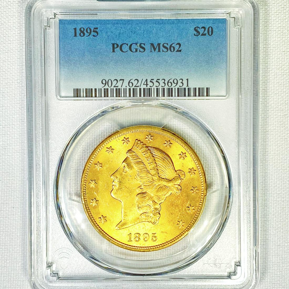 1895 $20 Gold Double Eagle PCGS-MS62 (1 of 2)