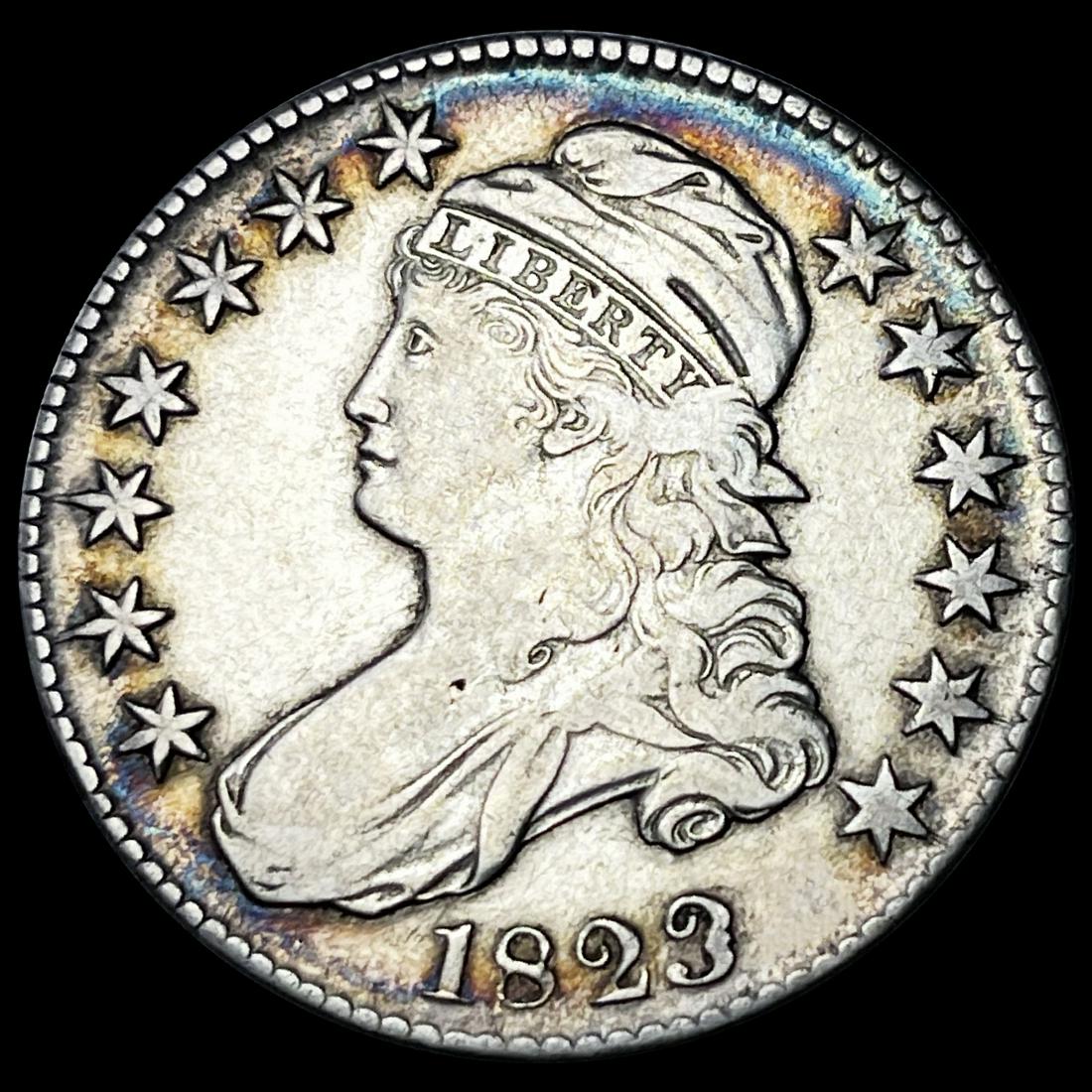 1823 Patched 3 Capped Bust Half Dollar NEARLY (1 of 2)