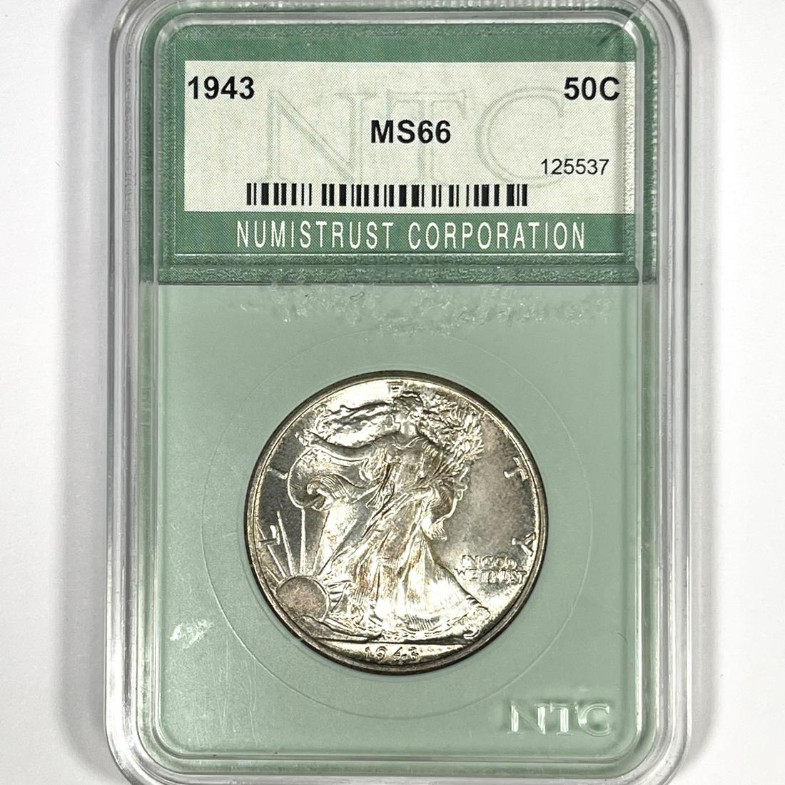 1943 Walking Liberty Half Dollar NTC - MS66 (1 of 2)