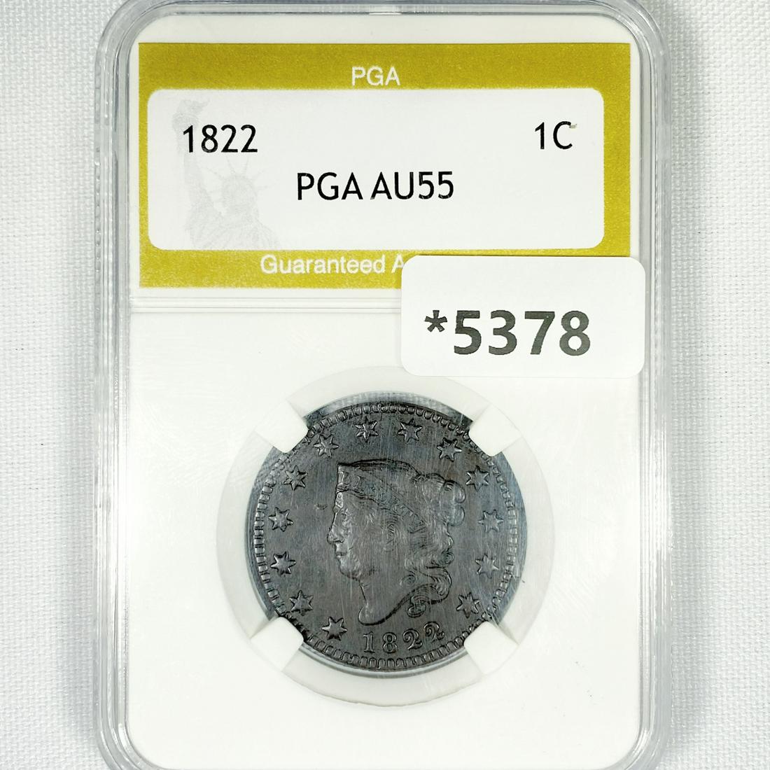 1822 Coronet Head Large Cent PGA-AU55 (1 of 2)