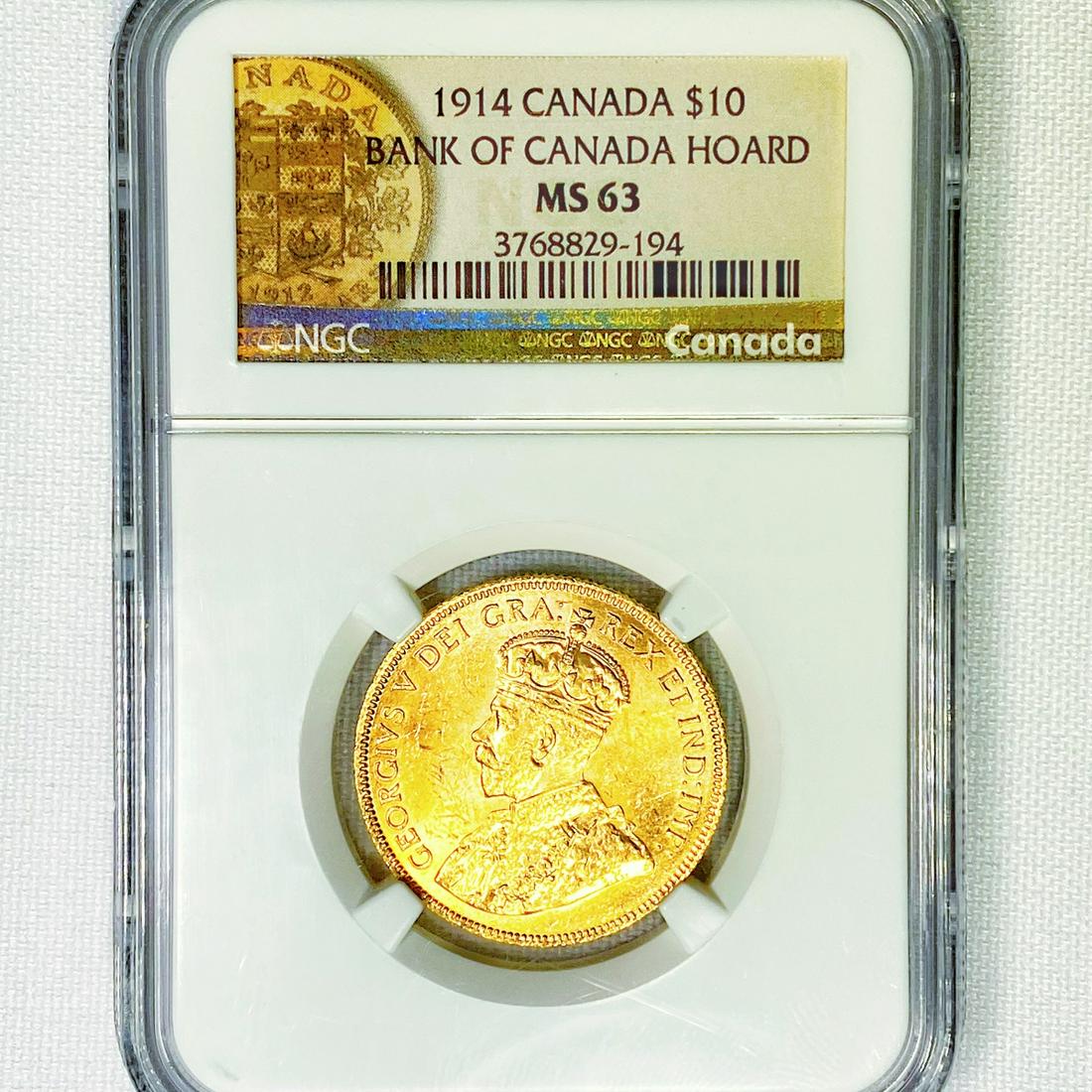 1914 Canada Gold $10 NGC-MS63 Bank of Canada (1 of 2)