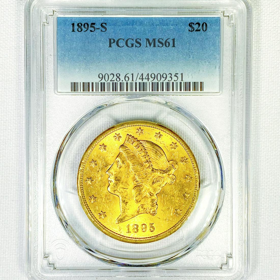 1895-S $20 Gold Double Eagle PCGS-MS61 (1 of 2)