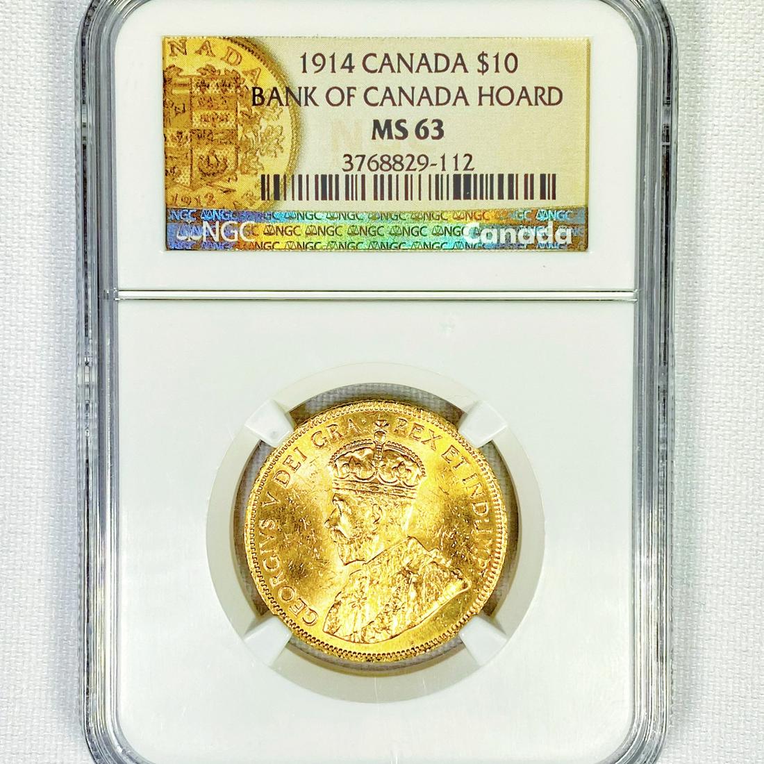 1914 Canada Gold $10 NGC-MS63 Bank of Canada (1 of 2)
