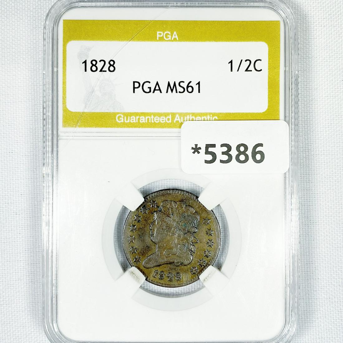 1828 Classic Head Half Cent PGA-MS61 (1 of 2)