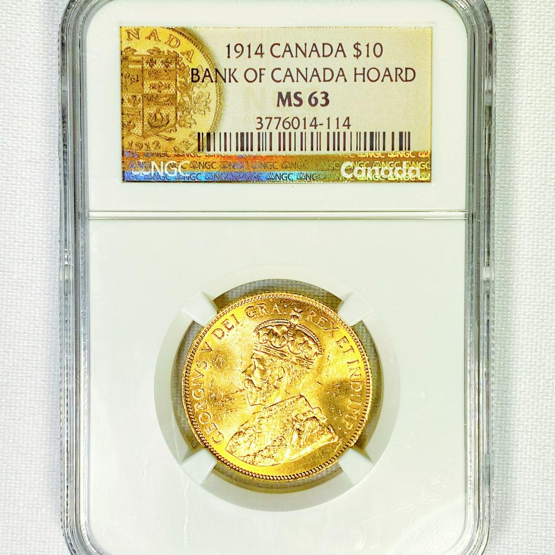 1914 Canada Gold $10 NGC-MS63 Bank of Canada (1 of 2)