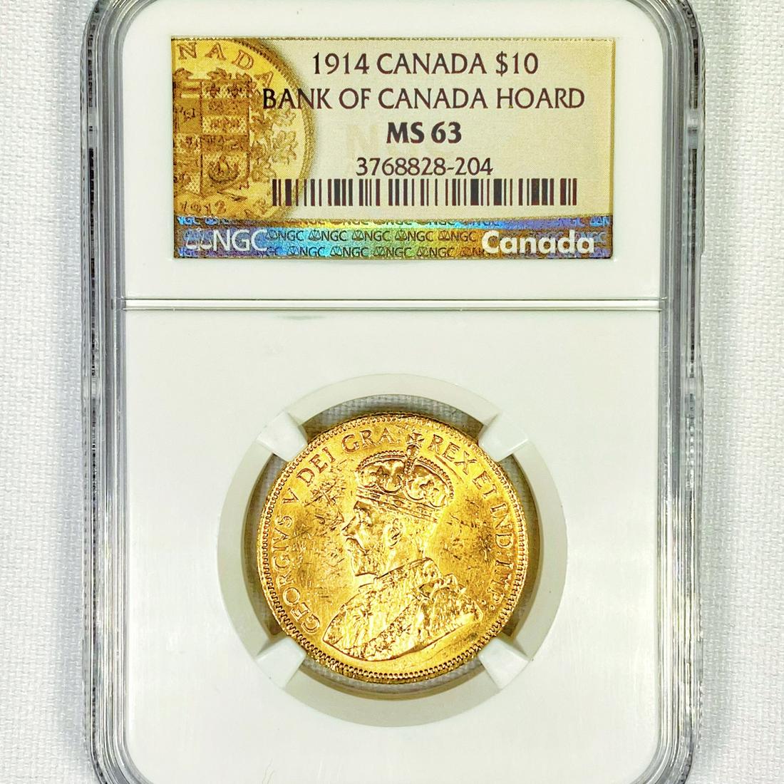 1914 Canada Gold $10 NGC-MS63 Bank of Canada (1 of 2)