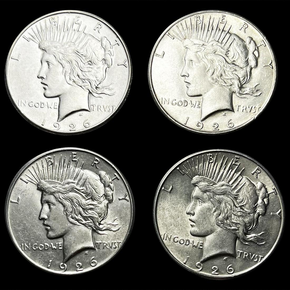 (4) 1926-S Peace Dollars UNCIRCULATED (1 of 2)