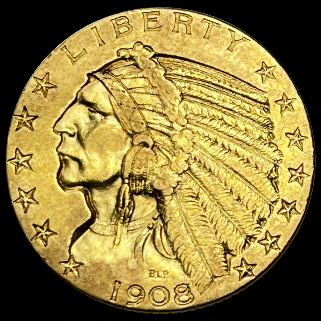 1908 $5 Gold Half Eagle CLOSELY UNCIRCULATED (1 of 2)