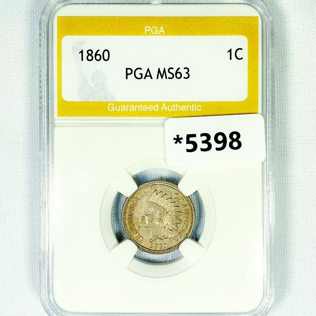 1860 Indian Head Cent PGA-MS63 (1 of 2)