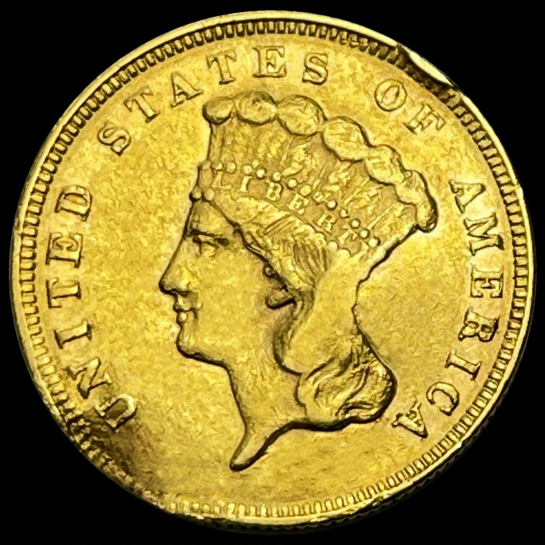 1874 $3 Gold Piece ABOUT UNCIRCULATED (1 of 2)