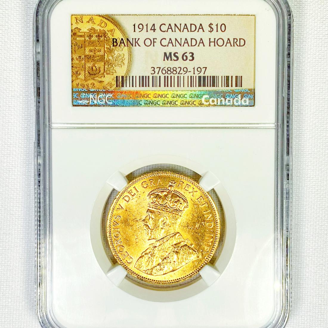 1914 Canada Gold $10 NGC-MS63 Bank of Canada (1 of 2)