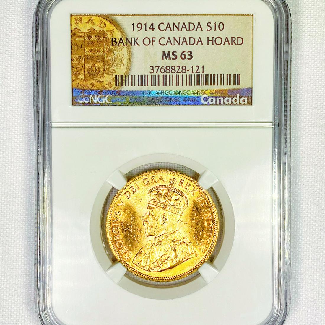 1914 Canada Gold $10 NGC-MS63 Bank of Canada (1 of 2)
