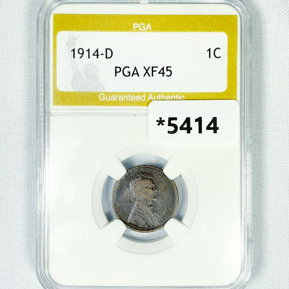 1914-D Wheat Cent PGA-XF45 (1 of 2)