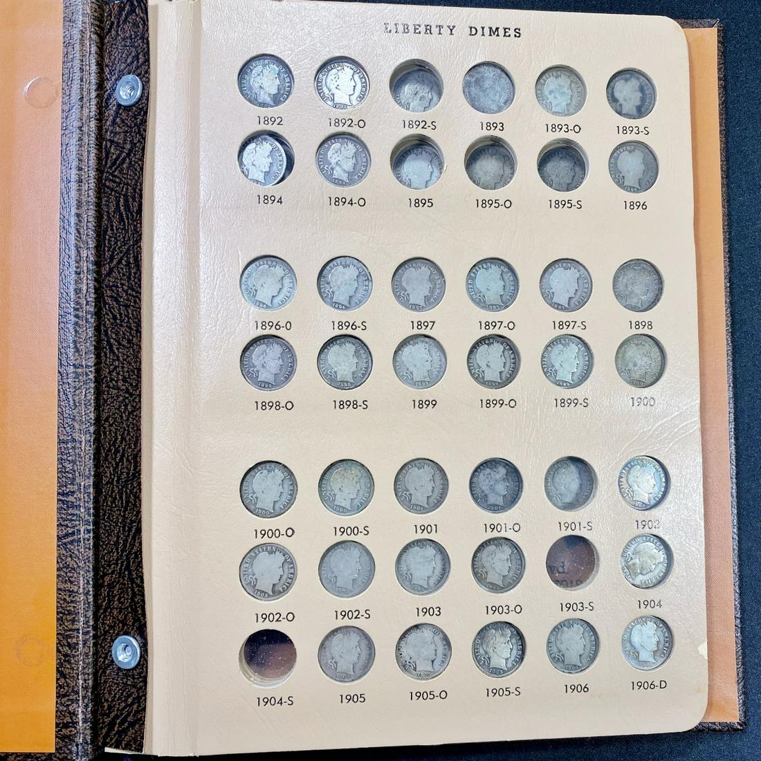 1892-1916 Barber Head type Dimes 65 Coins - (1 of 5)