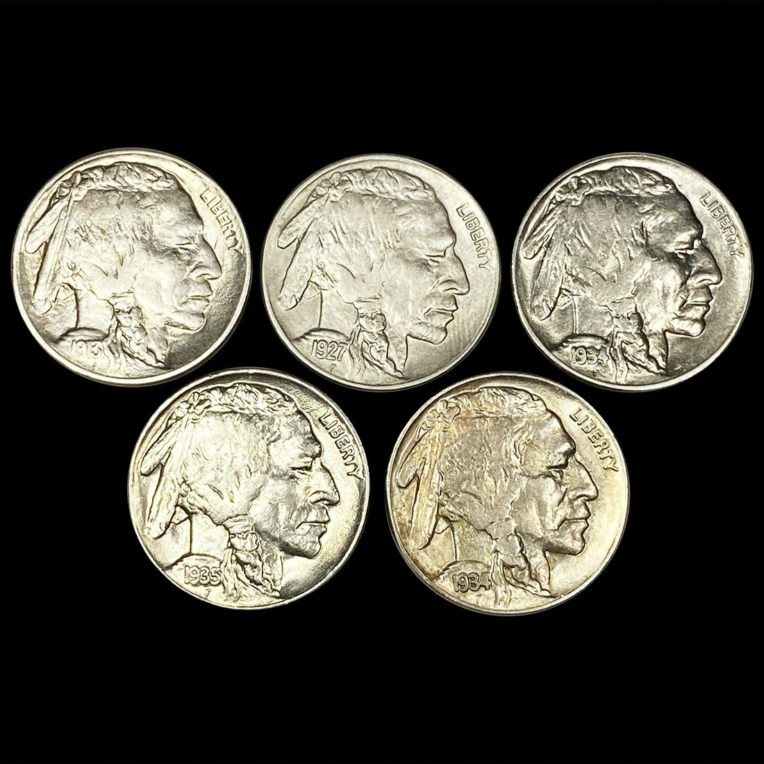 (5) Buffalo Nickels UNCIRCULATED (1 of 2)