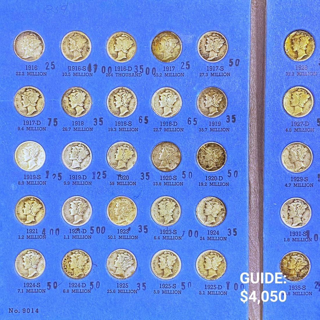 1916-1945 Mercury Silver Dime - Book 77 Coins (1 of 3)