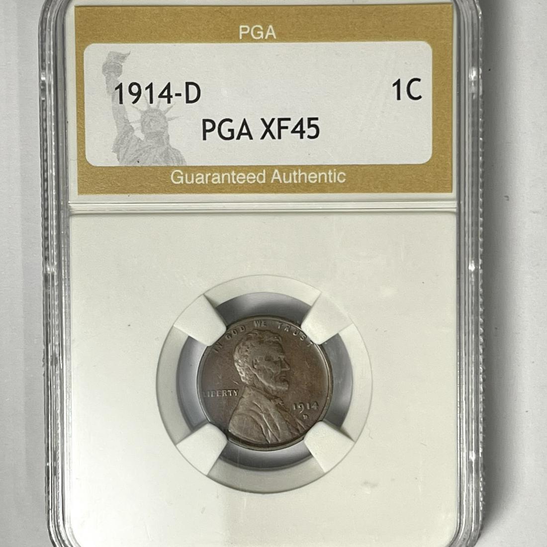 1914-D Wheat Cent PGA-XF45 (1 of 2)