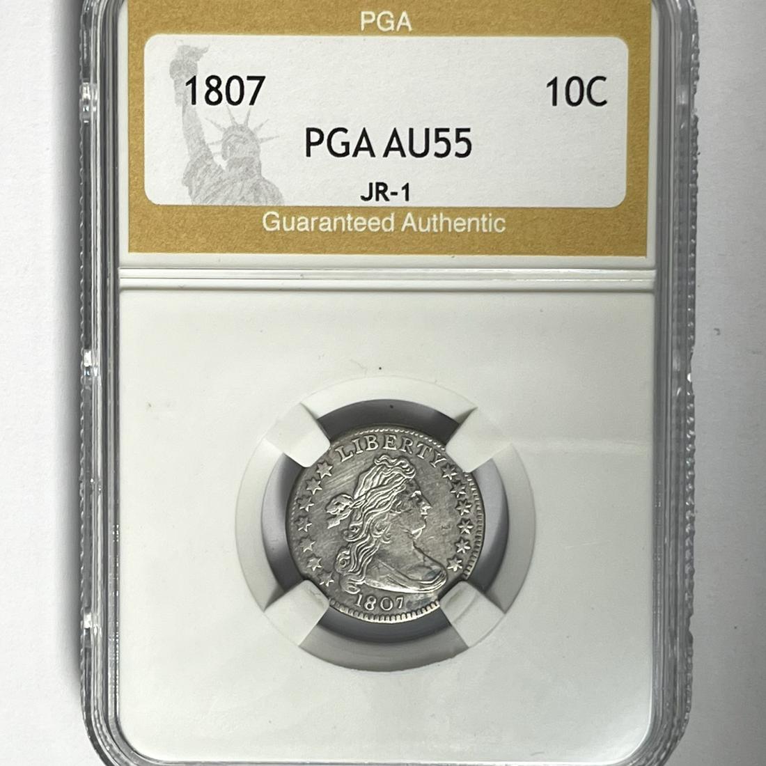 1807 Draped Bust Dime PGA-AU55 (1 of 2)