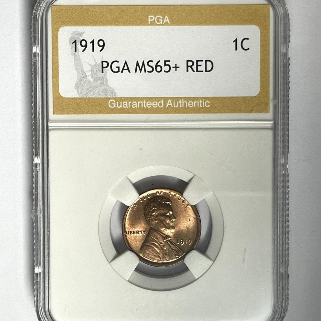 1919 Wheat Cent PGA-MS65+ Red (1 of 2)