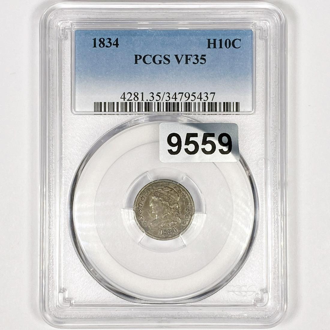 1834 Capped Bust Half Dime PCGS-VF35 (1 of 2)