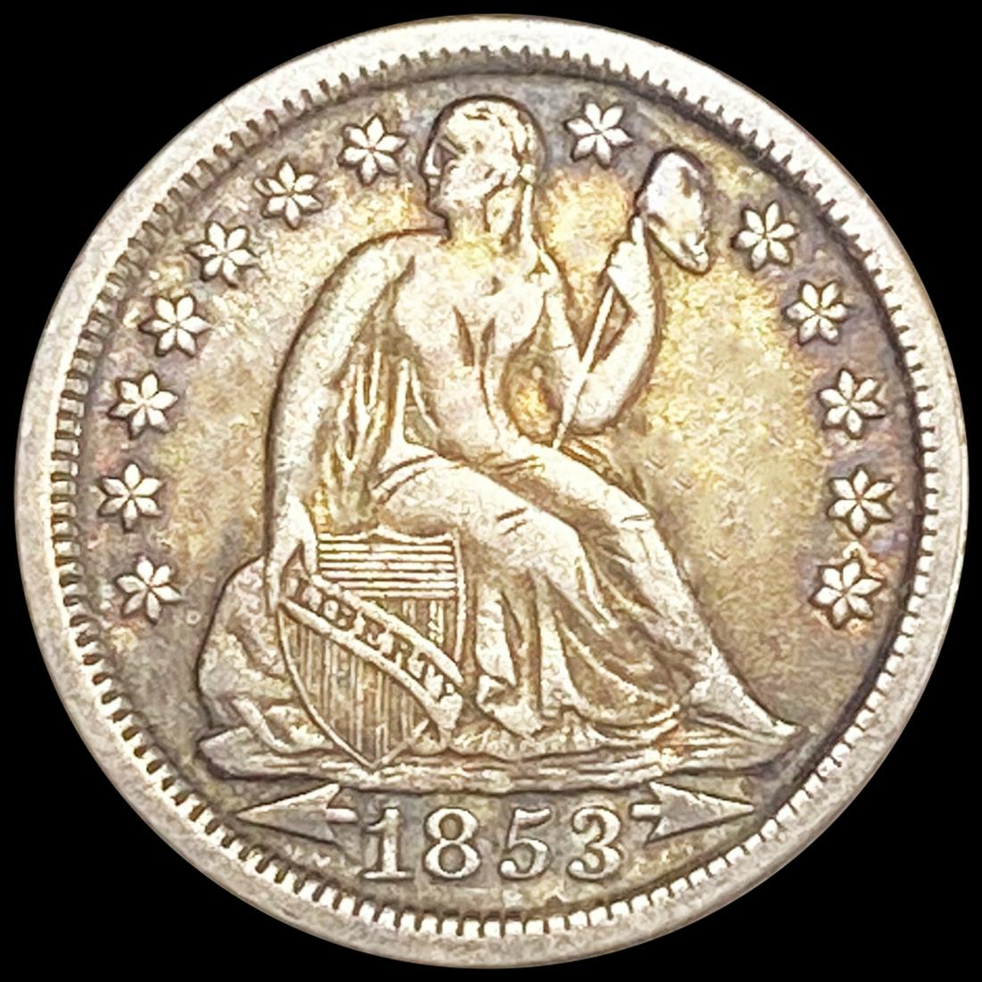 1853 Seated Liberty Dime CLOSELY UNCIRCULATED (1 of 2)