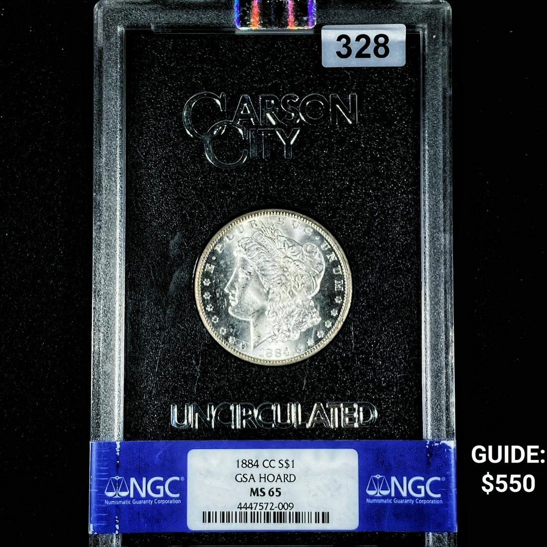 1884-CC Morgan Silver Dollar NGC - MS65 GSA (1 of 2)