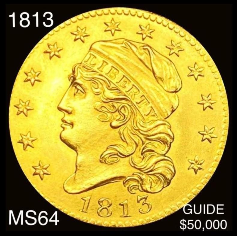 1813 $5 Gold Half Eagle CHOICE BU (1 of 2)