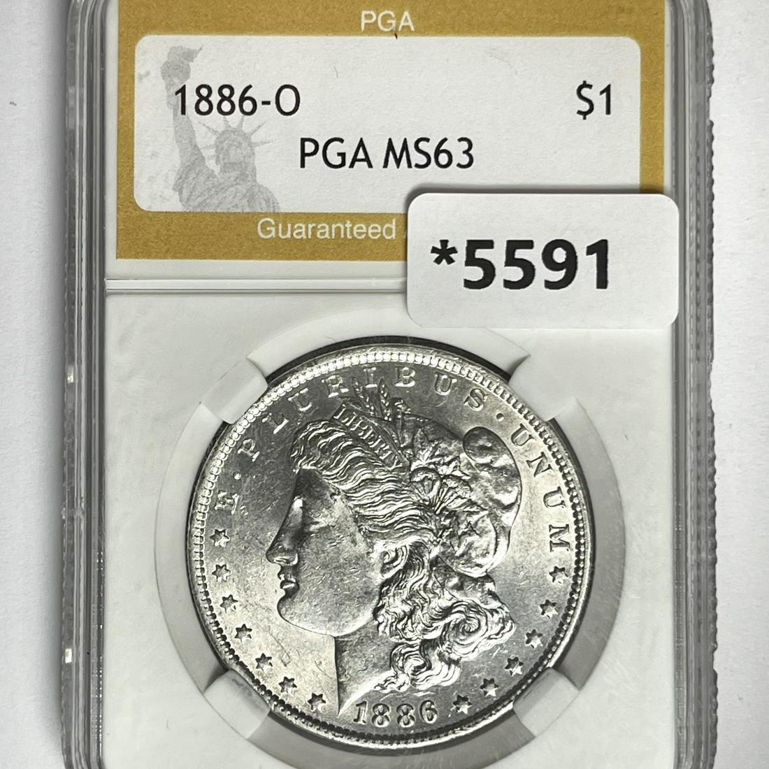 1886-O Morgan Silver Dollar PGA-MS63 (1 of 2)
