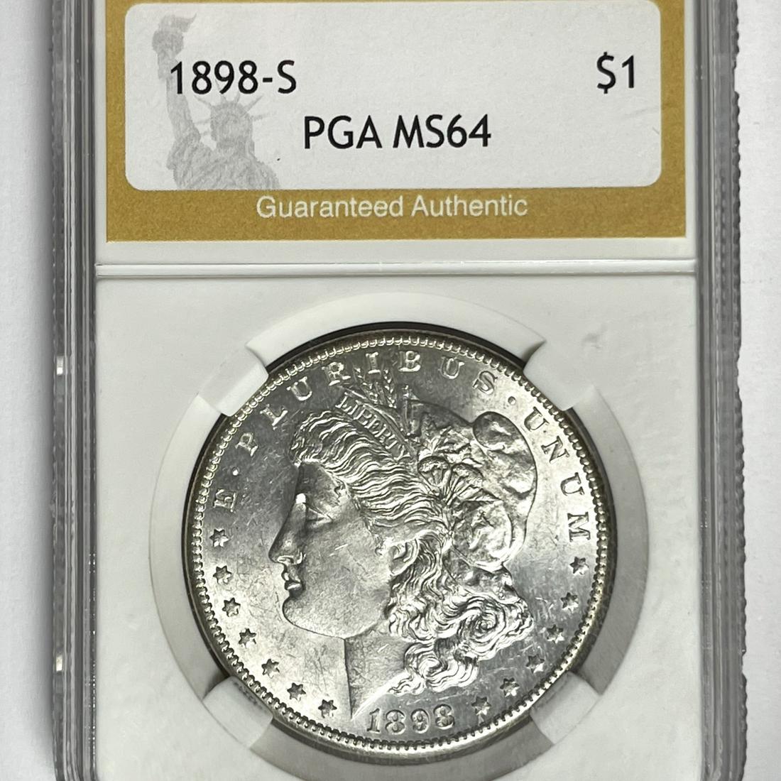 1898-S Morgan Silver Dollar PGA-MS64 (1 of 2)