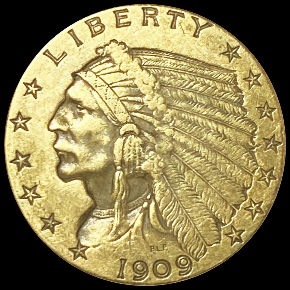 1909 $2.50 Gold Quarter Eagle NEARLY UNCIRCULATED (1 of 2)