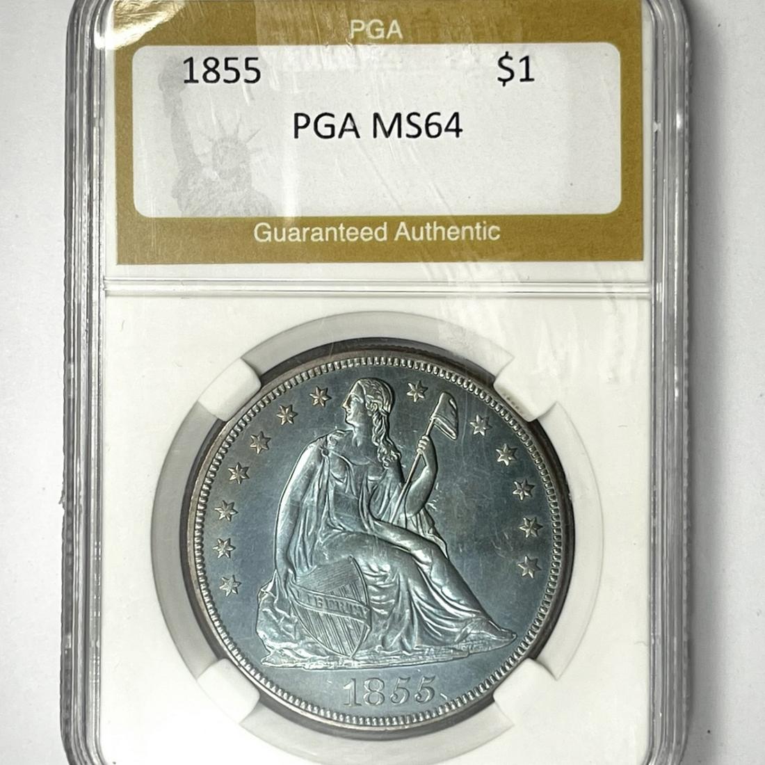 1855 Silver Trade Dollar -MS64 (1 of 2)