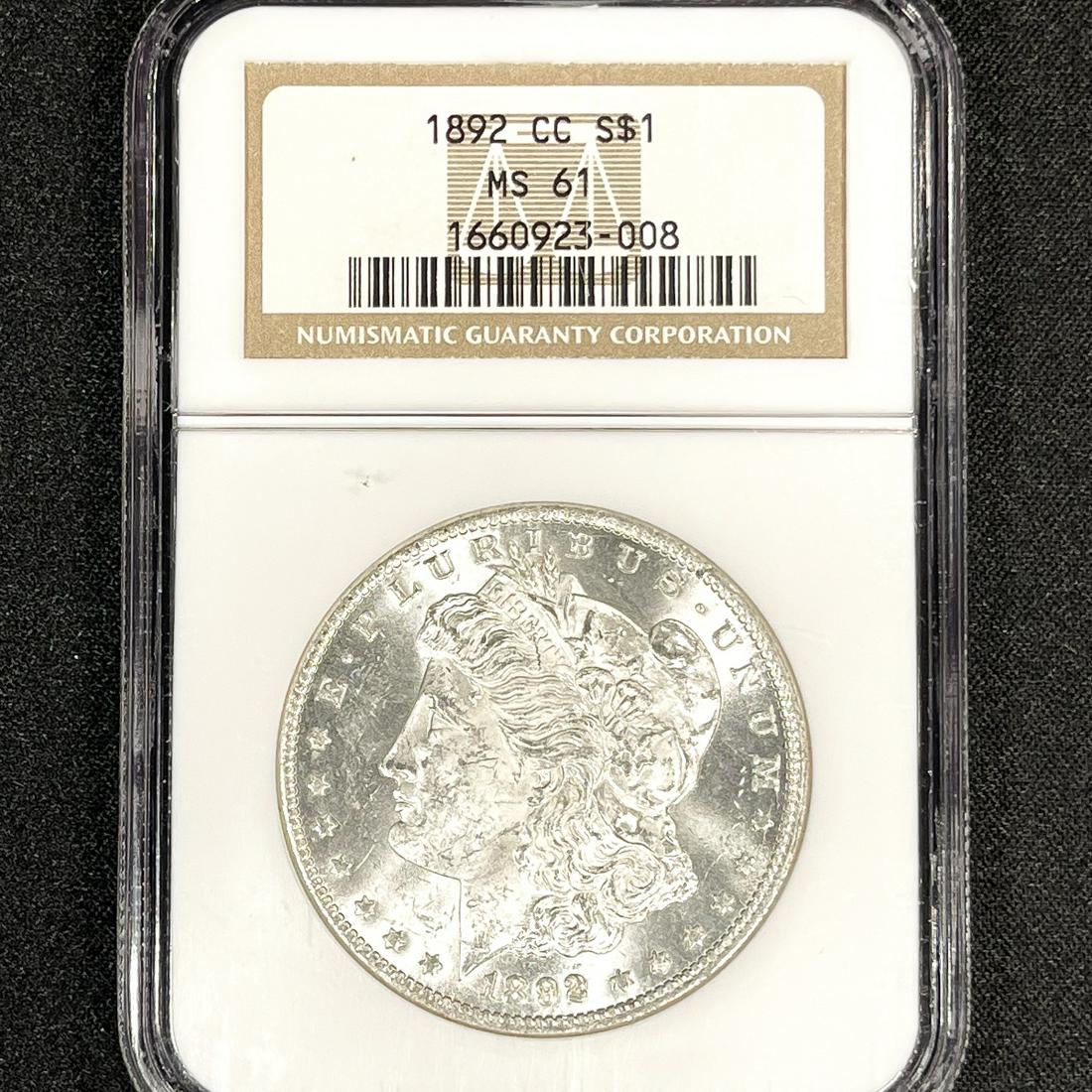 1892-CC Morgan Silver Dollar NGC-MS61 (1 of 2)
