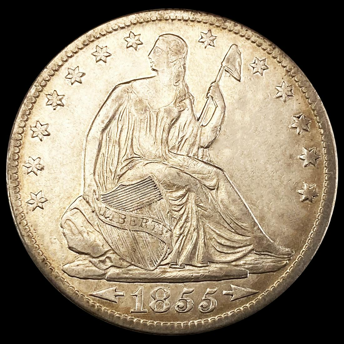 1855-O Seated Liberty Half Dollar CLOSELY UNC (1 of 2)