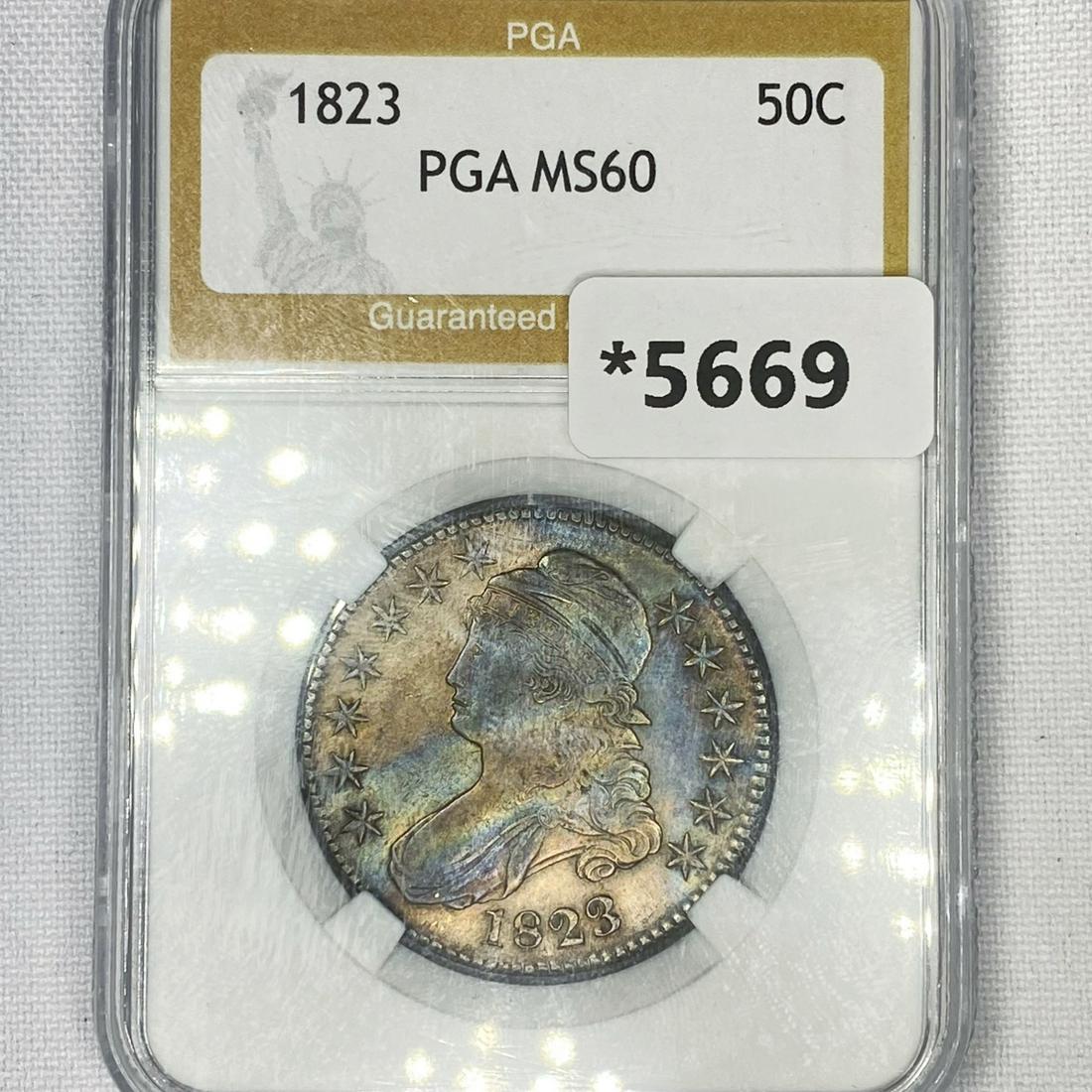1823 Capped Bust Half Dollar PGA-MS60 (1 of 2)