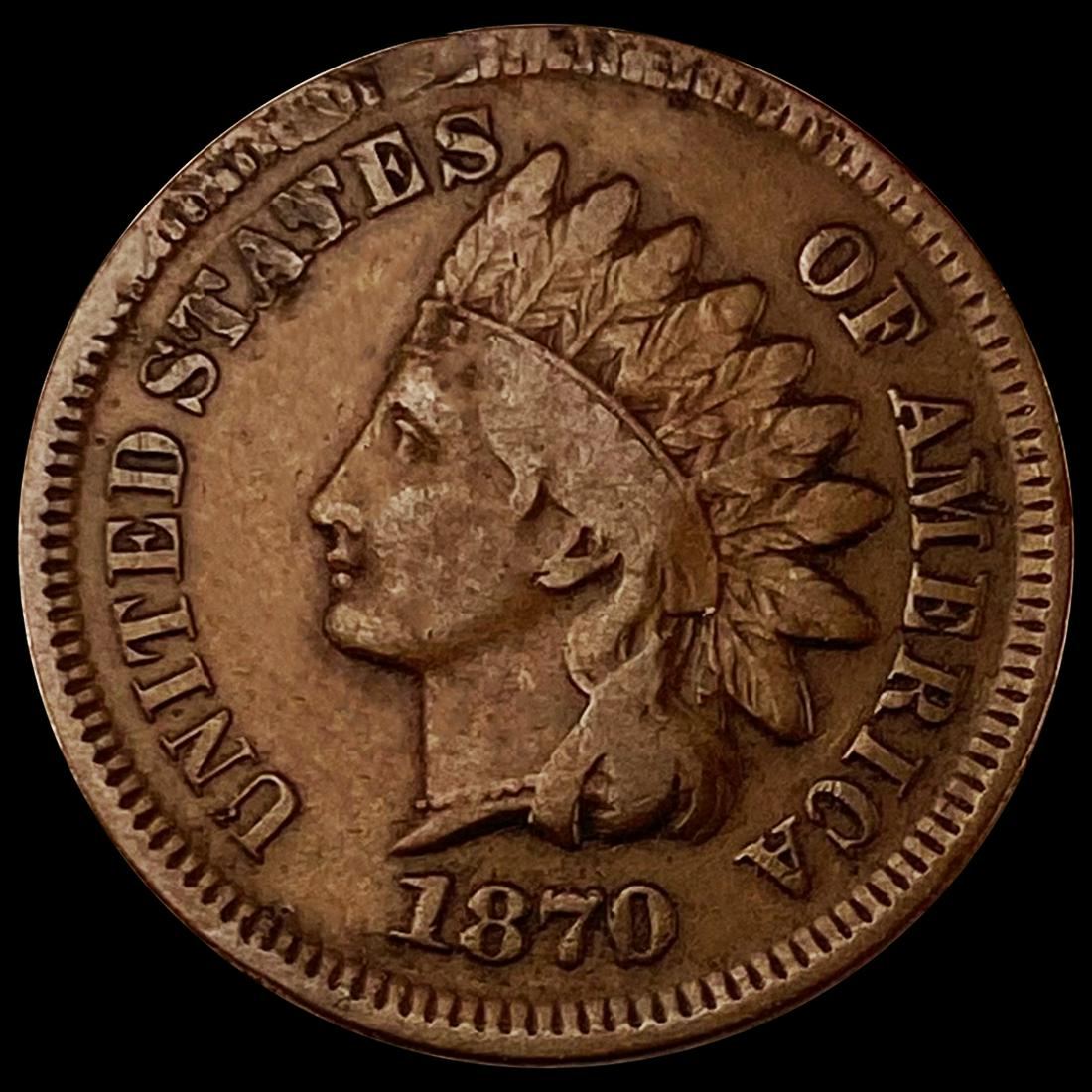 1870 Indian Head Cent ABOUT UNCIRCULATED (1 of 2)