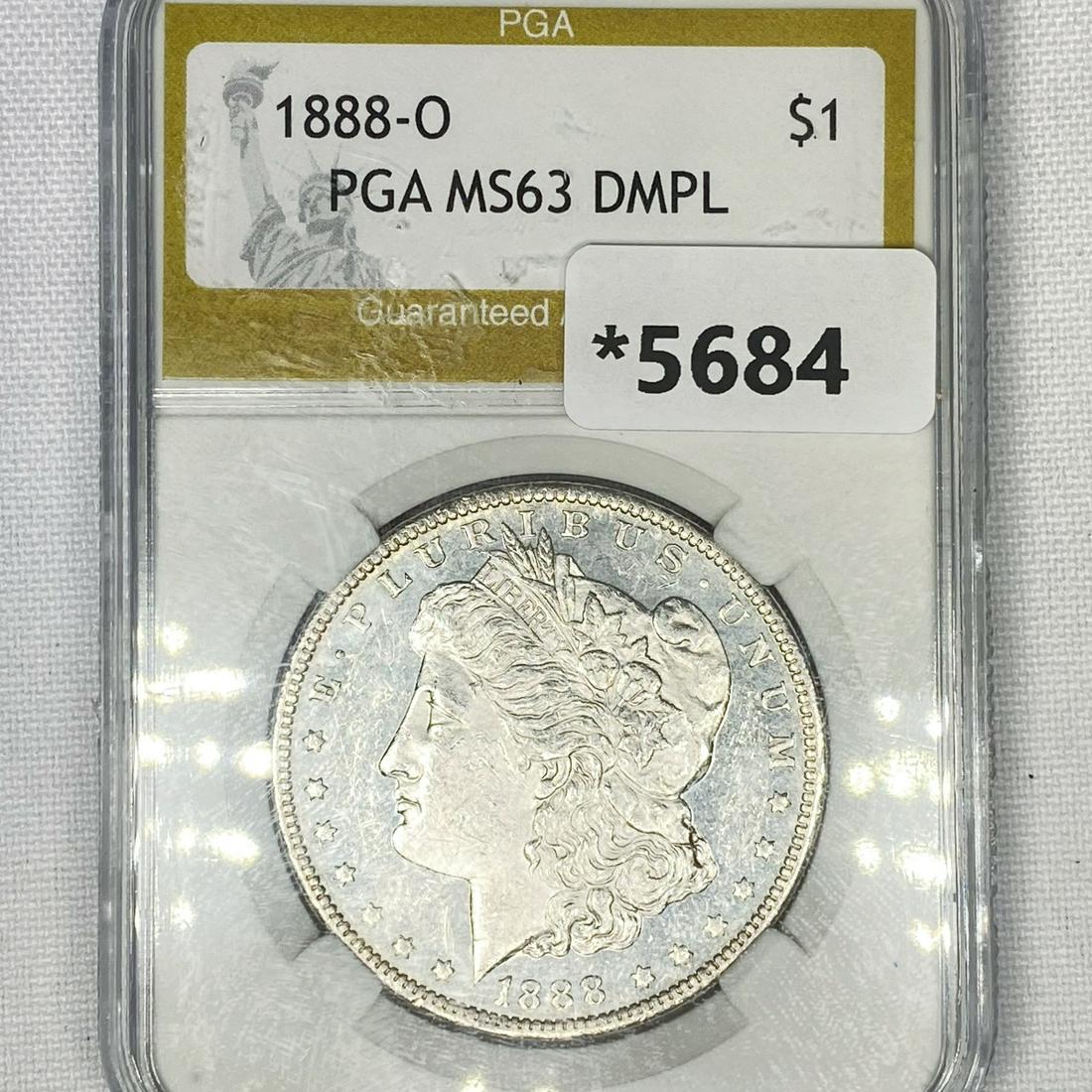 1888-O Morgan Silver Dollar PGA-MS63 DMPL (1 of 2)