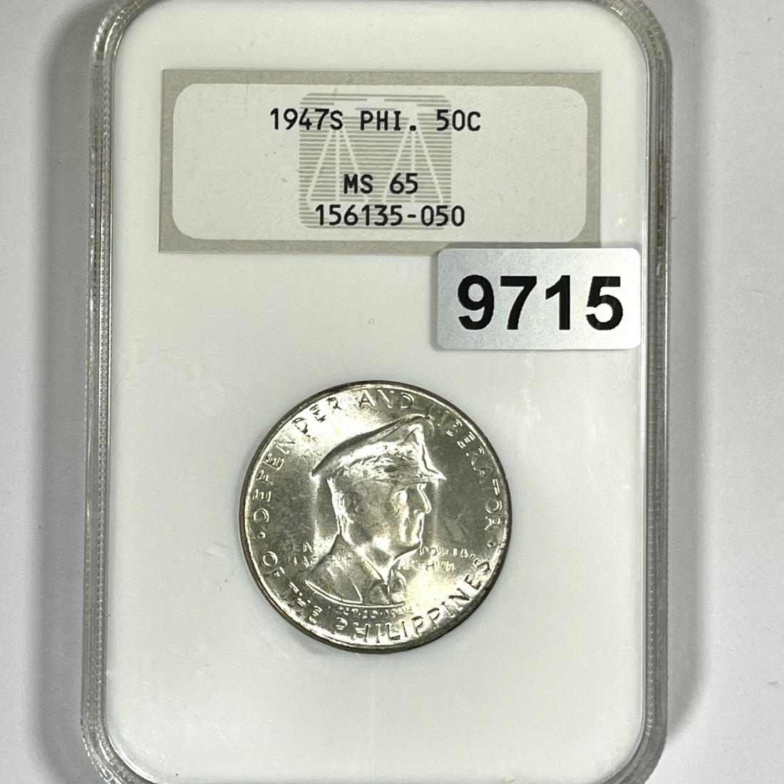 1947-S Silver Philippines 50C NGC-MS65 (1 of 2)