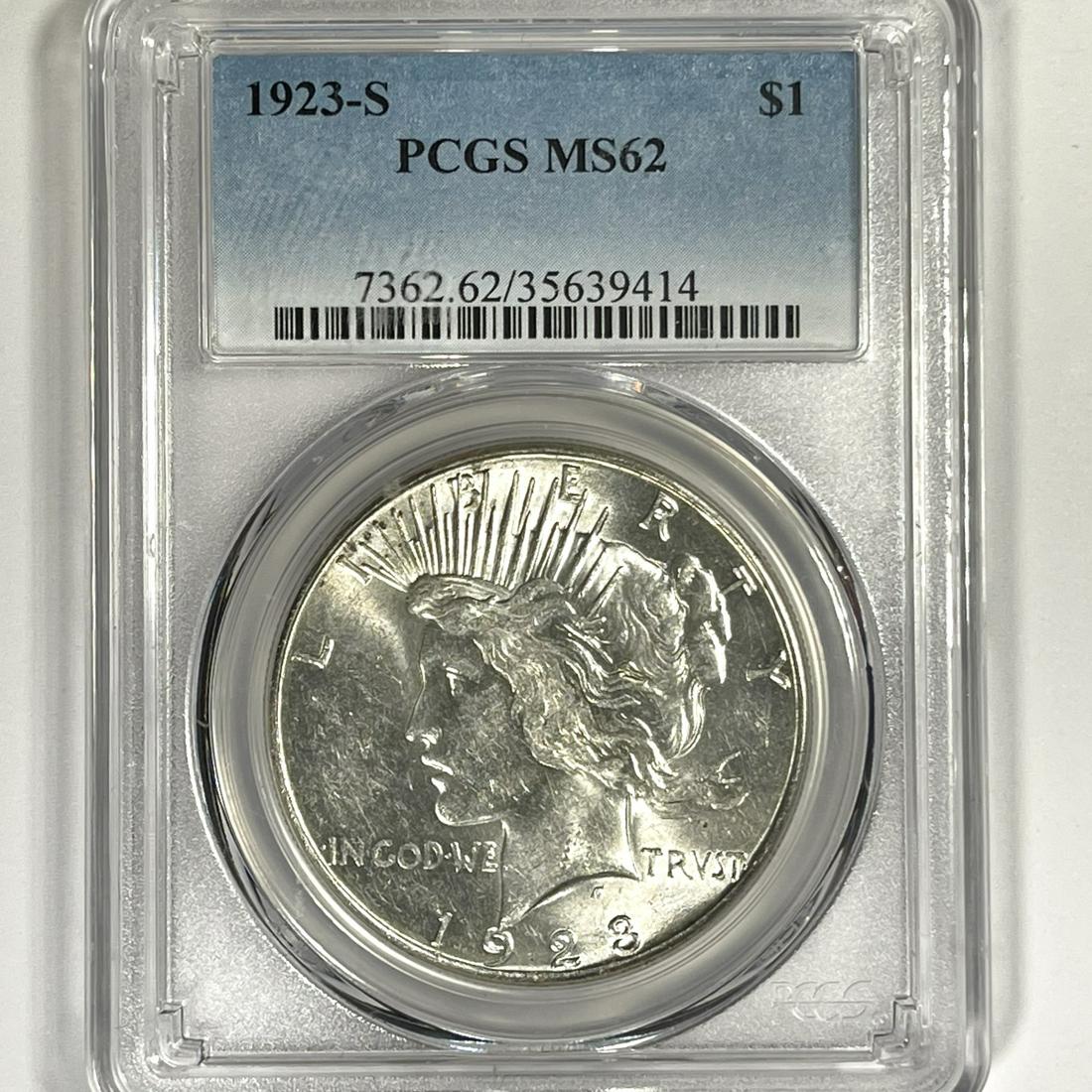 1923-S Silver Peace Dollar PCGS-MS62 (1 of 2)