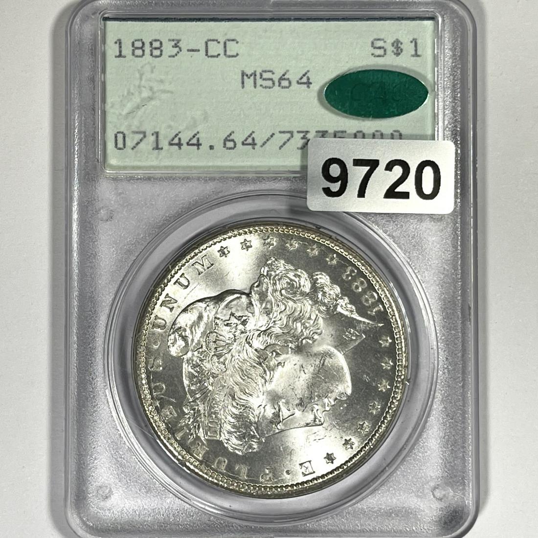 1883-CC CAC Morgan Silver Dollar PCGS-MS64 (1 of 2)